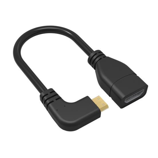 HDMI-compatible Extension Cable 20cm 90-Degree Right Angle Type PVC Male To Female Adapter Cord for TV
