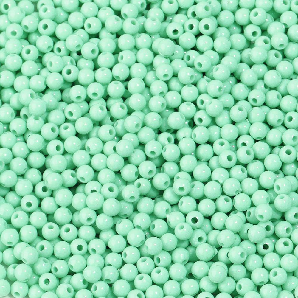 1000Pcs 4mm Acrylic Solid Color Round Beads For Craft Bracelets Earrings Making Spacer Beads DIY Jewelry Finding Accessories