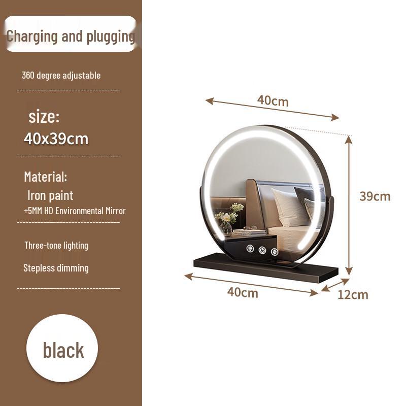 Silianfei LED Rotating Semi-Circular Makeup Mirror