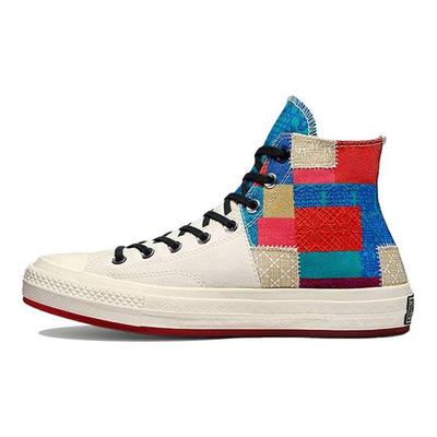 Chuck 70 High Çin Yeni Yılı - Patchwork Unisex Spor Ayakkabı Krem Egret Şili Kırmızısı 170565C