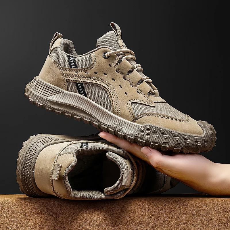 

Кроссовки для ходьбы на открытом воздухе для мужчин, повседневная обувь для мужчин, износостойкая обувь для пешего туризма и треккинга, замшевая спортивная обувь, легкая рабочая обувь 44 коричневый