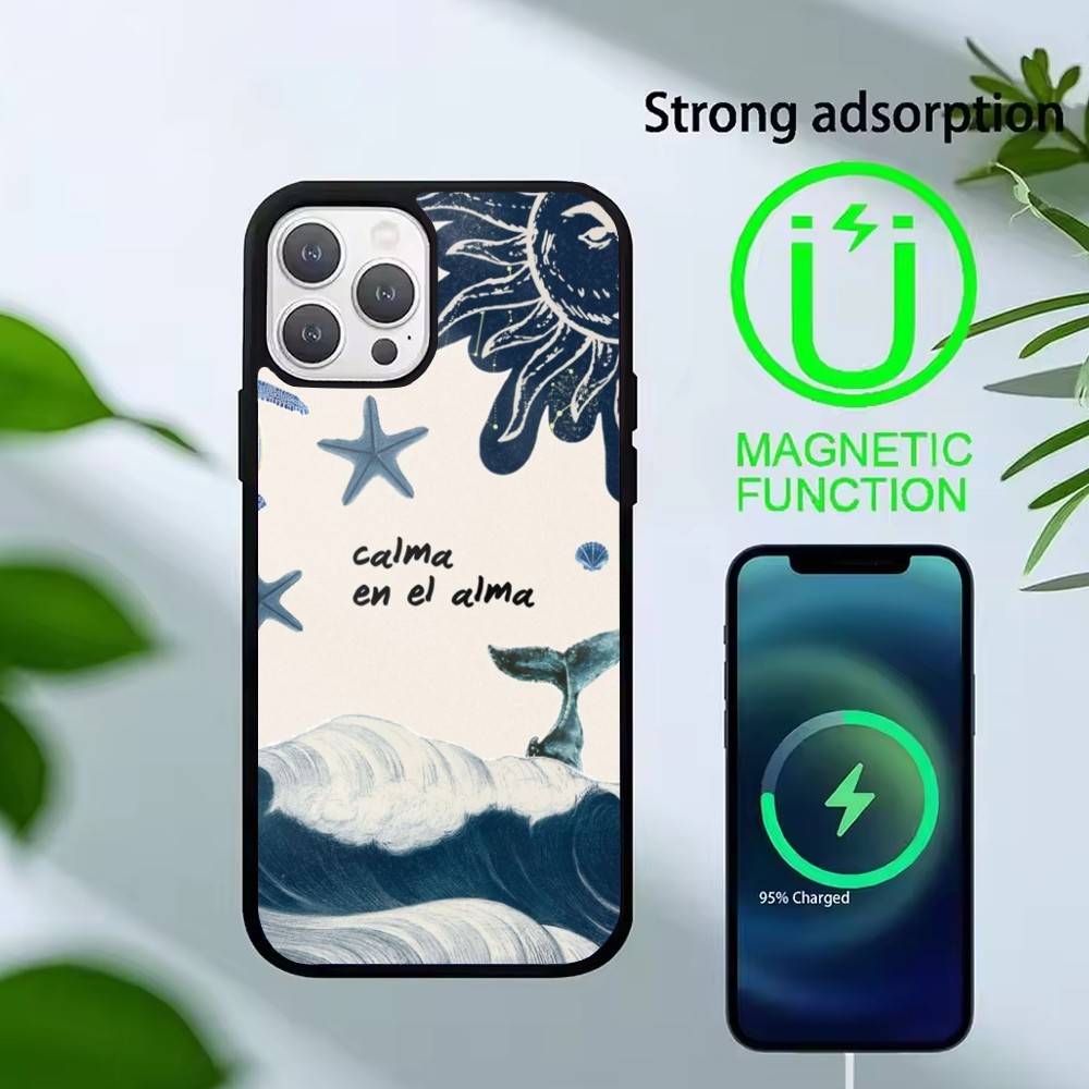 

Whale Fall-Art Phone Case For iPhone 14,16,15,13,17,12,Plus,Pro,Max Magnetic For Magsafe Frosted Cover iPhone17Promax