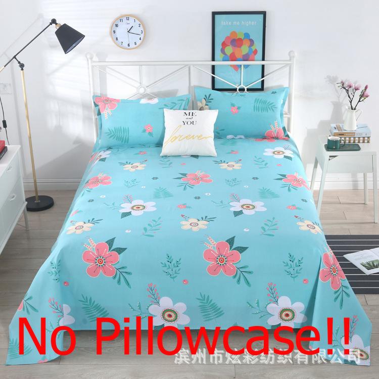 Flat Sheets Household Four Seasons Plaid Comfortable Soft Antibacterial Bedspread Cover Bedding Queen Size Bed Sheet Breathable