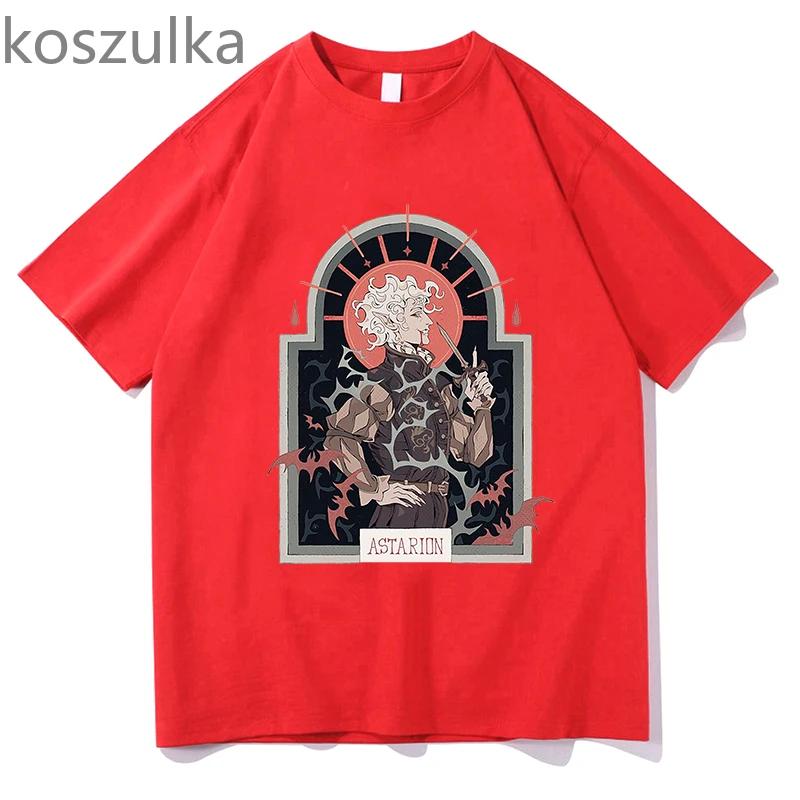 Tricou Astarion, unisex, modă de vară, din bumbac pur, unisex, pentru femei, ocazional, Streetwear Harajuku, vintage, cu mânecă scurtă.