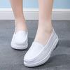 Summer Nurse Shoes Women's Soft Sole Breathable Deodorant Not Tired Feet Comfortable Hollow Middle Heel Non-slip Thick Sole Medical Work Shoes