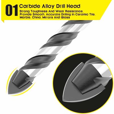 Power Tool-Efficient Universal Triangular Drill Bits Hole Openers For Ceramic Concrete