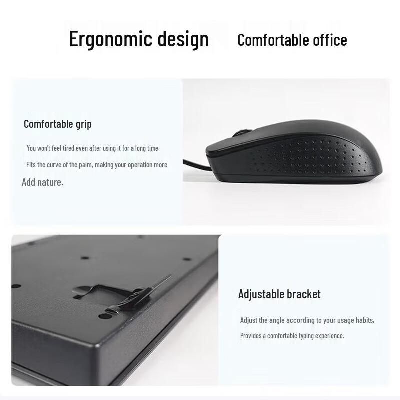 Lenovo KM200 Wired Splash-Proof Keyboard and Mouse Combo