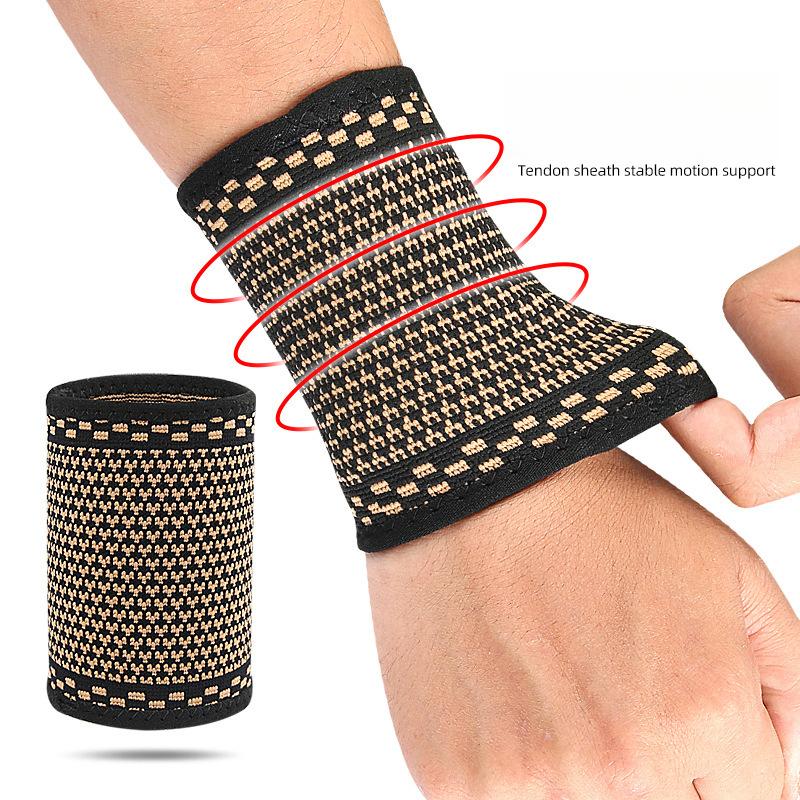 Kupferfaser Sport Handgelenkschutz Gewichtheben Laufen Reiten Handgelenk Passform Fixiert Druckelastische Stütze Bandage