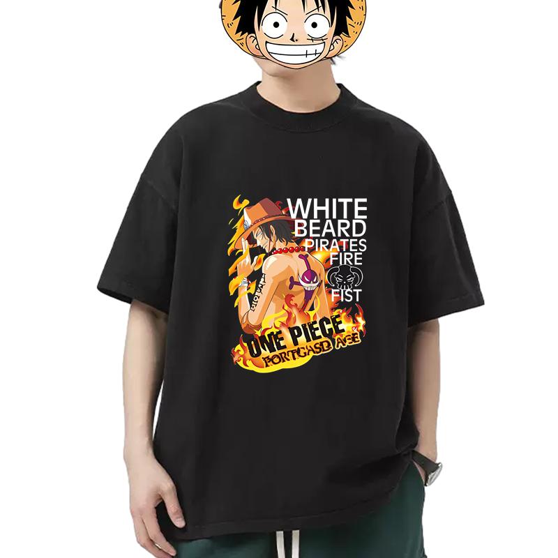 One Piece Kamen Rider Ace Print Tshirt for Men and Women Shortsleeved Pure Cotton Anime 2D Merchandise Trendy Tshirt