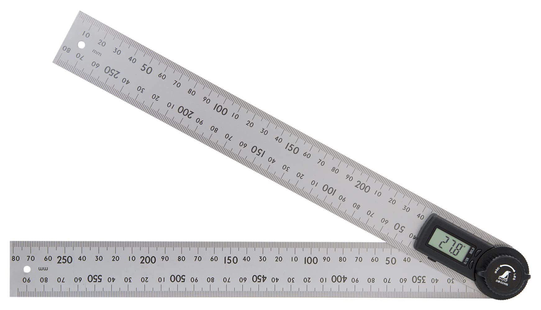 

Shinwa Sokutei Digital Protractor with Hold Function 30cm 62496 срібний