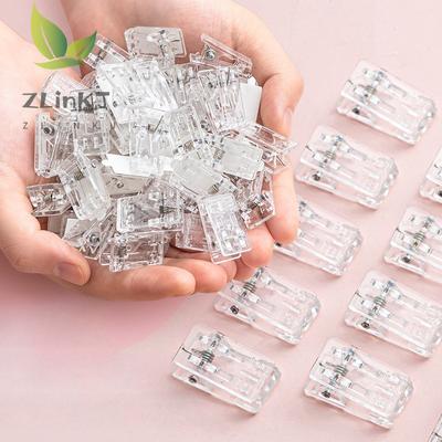 20Pcs Self-Adhesive Clips Plastic Clear Wall Clips Sticky Hanging Photo Clips Poster Clips For Office Home Poster Photo