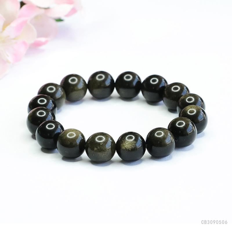 Juan Yu Natural Rainbow Obsidian Cat's Eye Couple Bracelet CB2040901