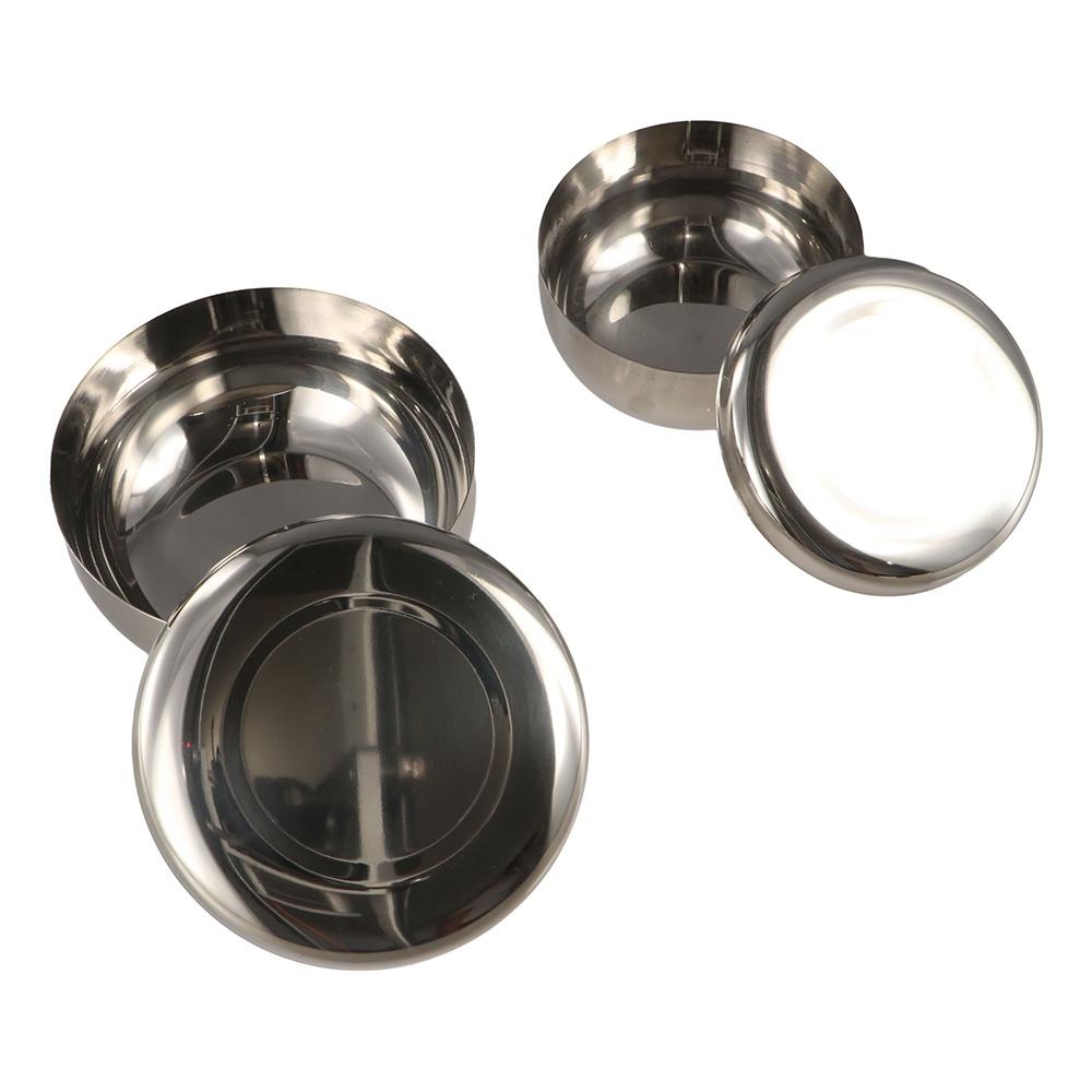 Single Layer Korean Stainless Steel Bowl With Lid Children Bowl Rice Bowl  Cream Foam