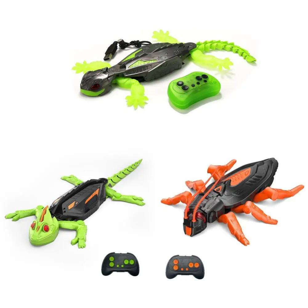 Glow In the Dark Lizard RC Wall Climbing Car Remote Control Bionic Electric Toy for Kids Crawling Gecko