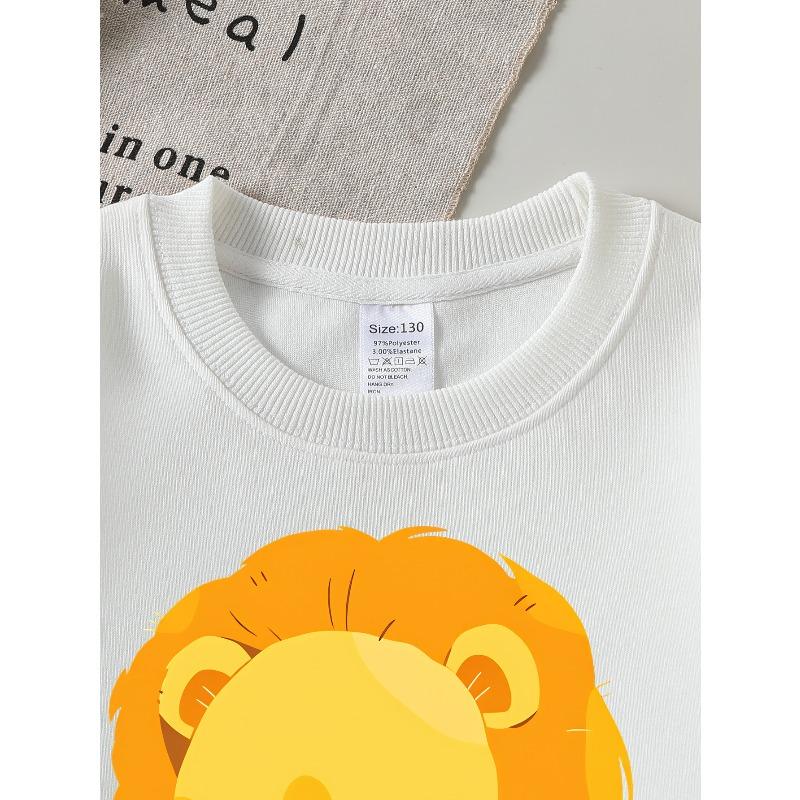 European sizes Girls' Crew Neck Fashion Sweatshirt, Western Top, Children's Long Sleeved Casual T-Shirt
