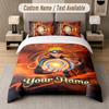 Naruto 3Pcs Bedding Set, Personalized Custom Name Text, 1 Duvet Cover & 2 Pillowcases For Bedroom