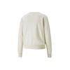 Puma Classics Metallic Gold Big Logo Print Sport Crew Neck Sweatshirt Women Tops Ivory 531382-73