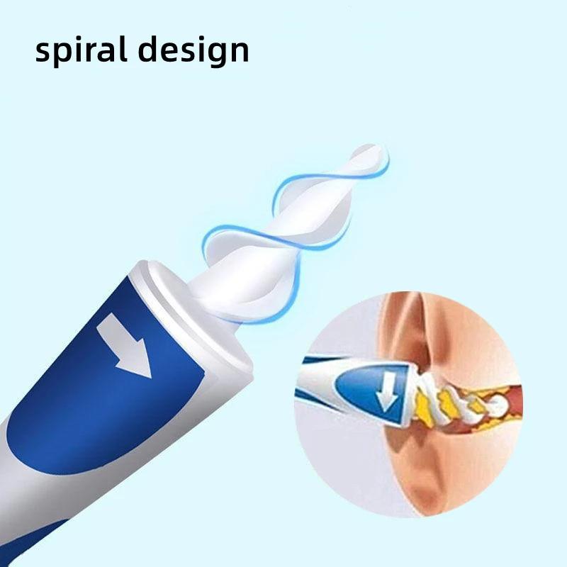 Ear Wax Remover Tool Spiral Ear Cleaner With Soft Silicone 16 Replacement Tips Simply To Grab Extract Earwax Ear Health Care Set