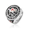 Vintage European-American Templar Cross Titanium Steel Ring