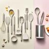 12PCS 360° Rotating Bucket Silicone Kitchen Utensils Set Kitchen Cooking Tools  Nonstick Pan