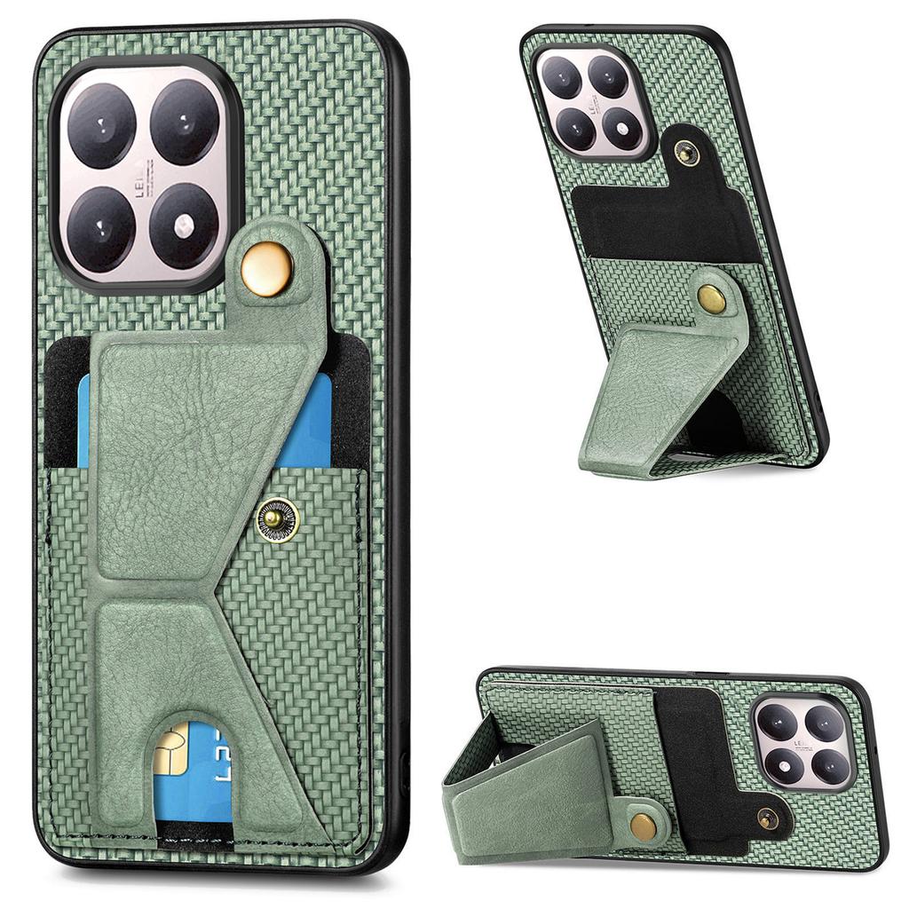 For Xiaomi 15T K-Shaped Kickstand Case Leather Phone Back Cover