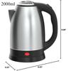 2L Electric Kettle Stainless Steel Electric Tea Kettle Fast Boiling Water Automatic Power Off Anti Dry Boiling Hot Water Kettle