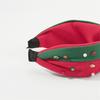 Kids Hair Hoop Red Glossy Beads Crystal Headband Red Green for Christmas Party