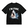 Men's Trend Breathable Classic T-Shirt ''I'm Fine'' Ocean Comedy Design Tee