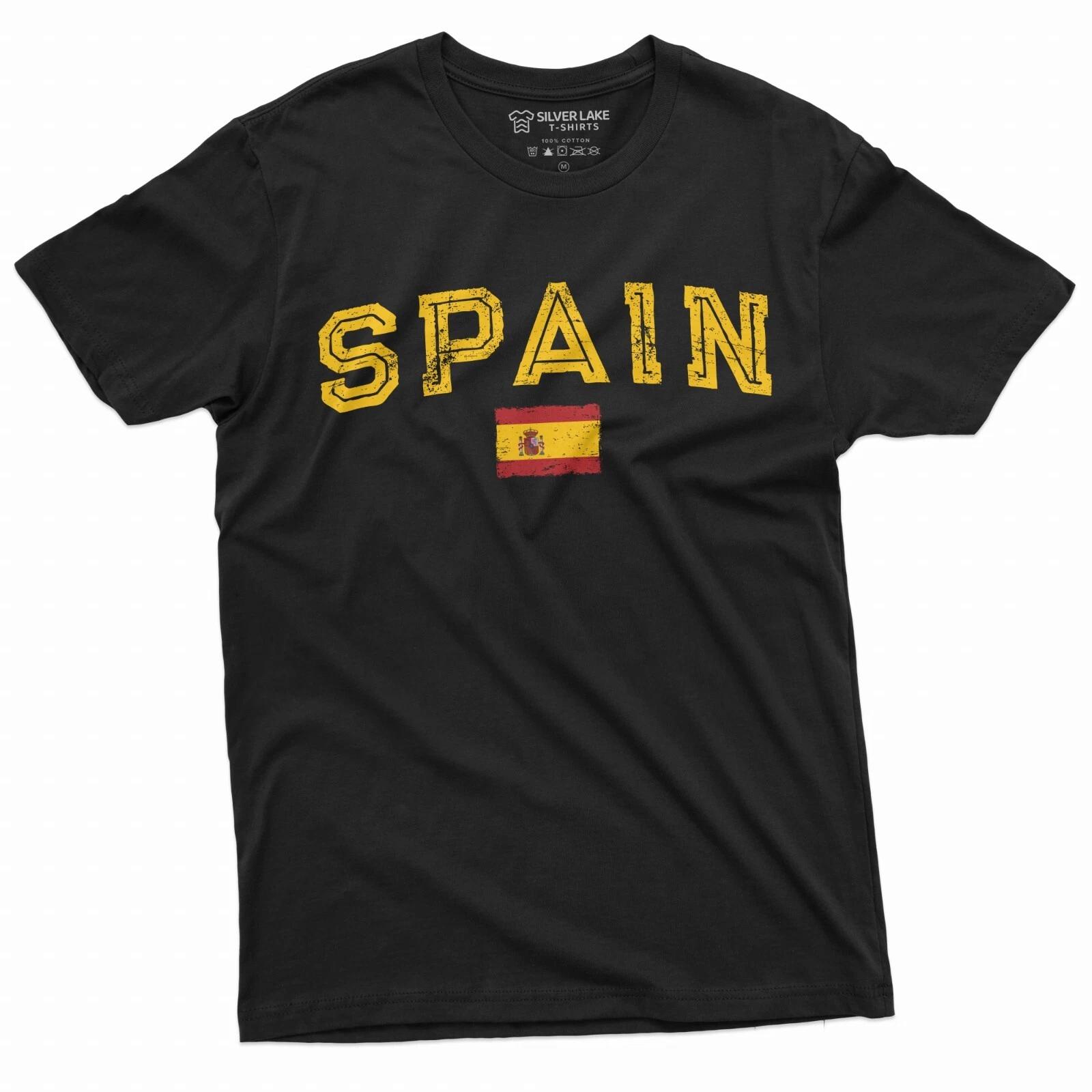 Spain España T-shirt Spanish Flag Coat of arms National Patriotic Tee Shirt Tee XL