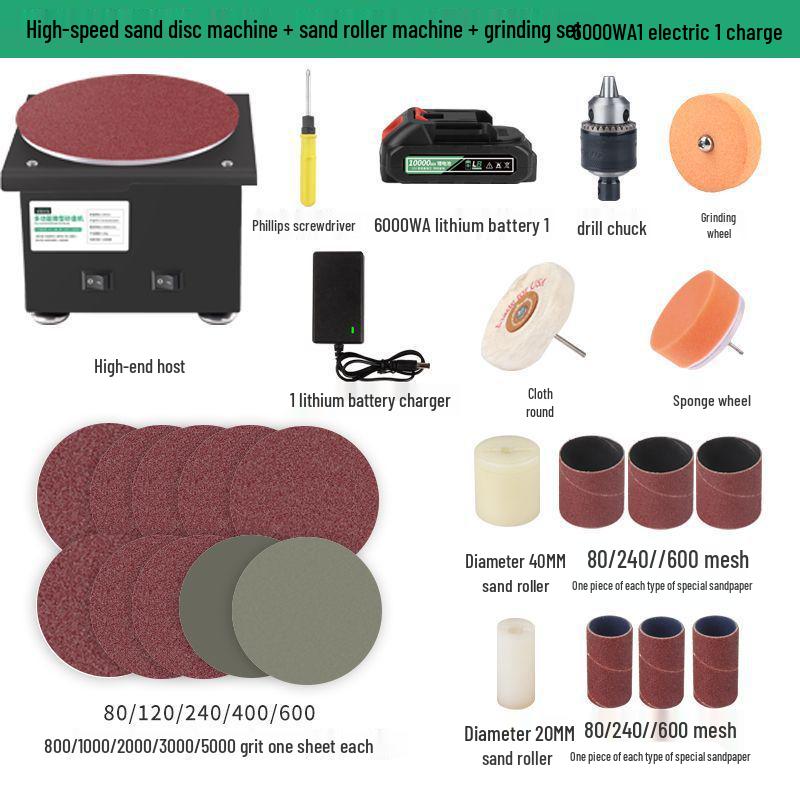 Compact Electric Belt Sander for DIY - High-Speed Sanding, Knife Sharpening, and Desktop Grinding/Polishing Machine.