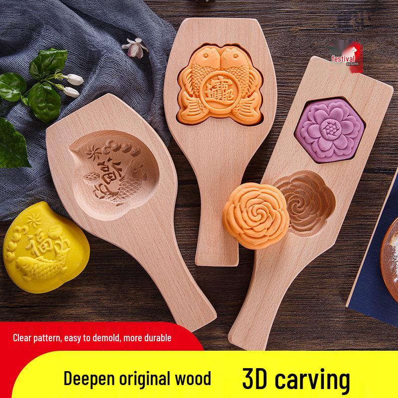 Wooden Mold Set: Mooncake, Mung Bean Cake, Pastry, Noodle