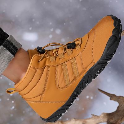 Outdoor Cotton Shoes Waterproof Hiking Cotton Boots Velvet Thermal Shoes Couple Sports Thickened Non-slip Snow Boots
