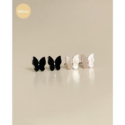 [4Xtyle] [925 Silver] Mother-Of-Pearl Butterfly Earrings E 163