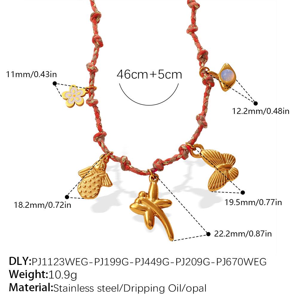 European & American Cross-border Fashion Niche: DIY Flower Heart Pendant Bracelet & Necklace Set