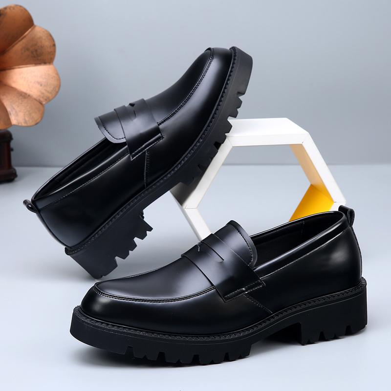 Classic And Comfortable Men's Solid Color Loafers Retro And Durable Wedding Party Shoe Autumn And Winter Daily Wear Walking shoe