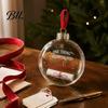 Reusable Clear Ball Acrylic Fillable Christmas Ball, DIY Transparent Ornament for Xmas Tree, Hanging Holiday, Wedding, Party, Home Decoration