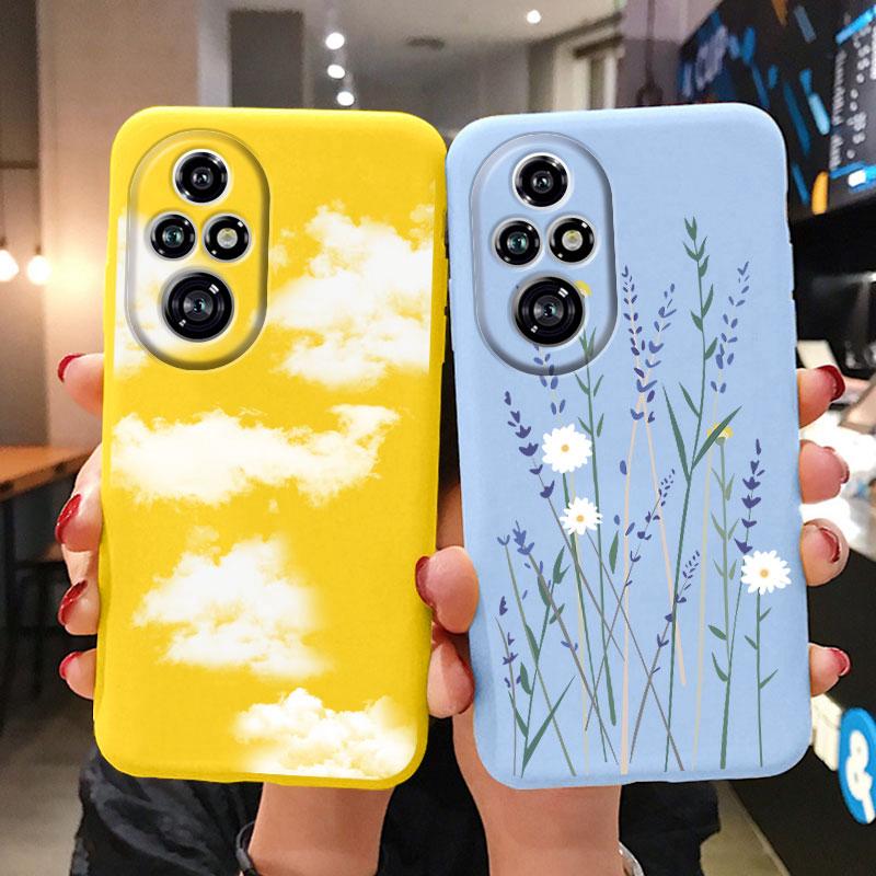 Beautiful Flowers For Honor 200 Pro Case Cute Heart Leopard Print Cover Soft Silicone Matte Protective Funda For Honor 200 Smart