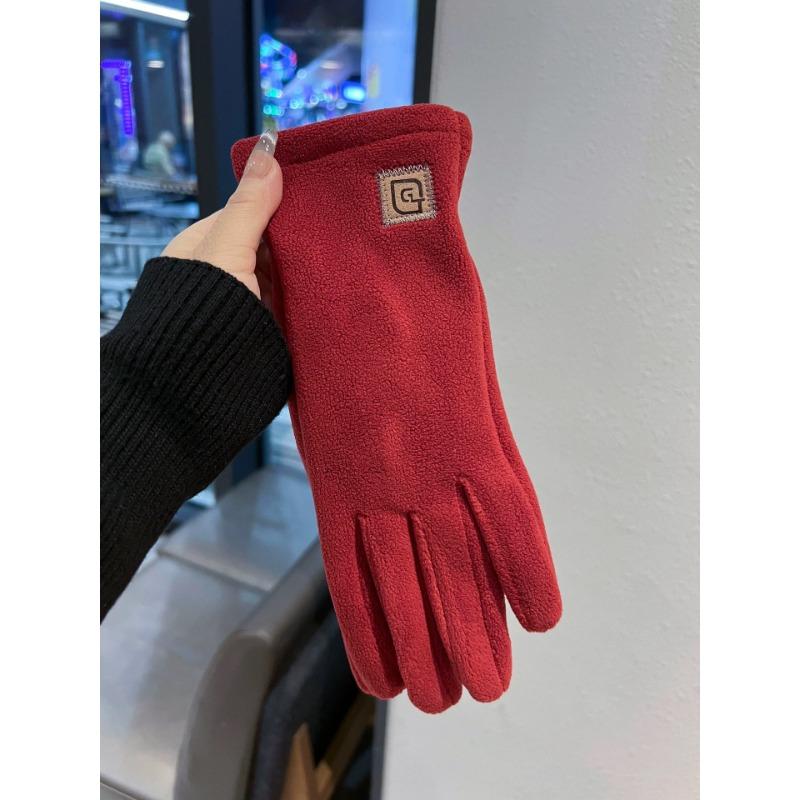 New Gloves for Winter Men and Women Couples Plus Velvet Warm Windproof Cold Riding Electric Bike Five Finger Touch Screen