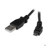 Micro USB - A To Micro B Angled 90° Upwards Cable - 1 M - Black