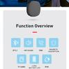 Rockmia EBS-303 5W Mini Portable Speaker Bluetooth 5.0 Fabric Mesh Subwoofer with Magnet Function Waterproof TF Card Player Soundbox Gift