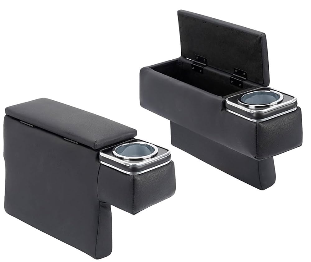 LAIEN Armrest Console Box for Toyota Ace PU Leather Storage Box with Drop Set of 2 Hiace/Regius (200 Series, Wide, Standard, 1st-8th Generation,
