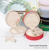 Velvet Round Zipper Jewelry Organizer for Rings, Necklaces & Earrings