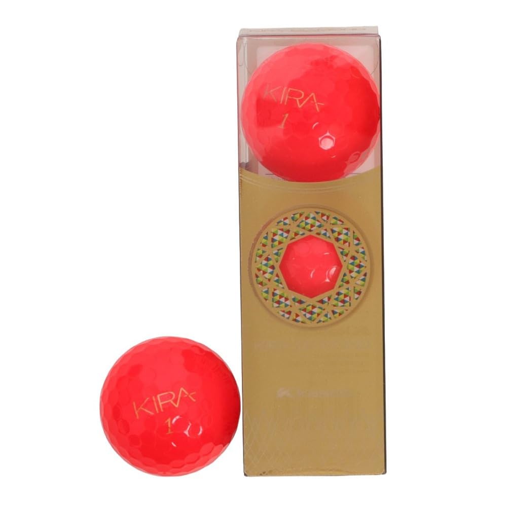 

KASCO Kira Diamond Гольф-мячи, 3 шт., Красные,