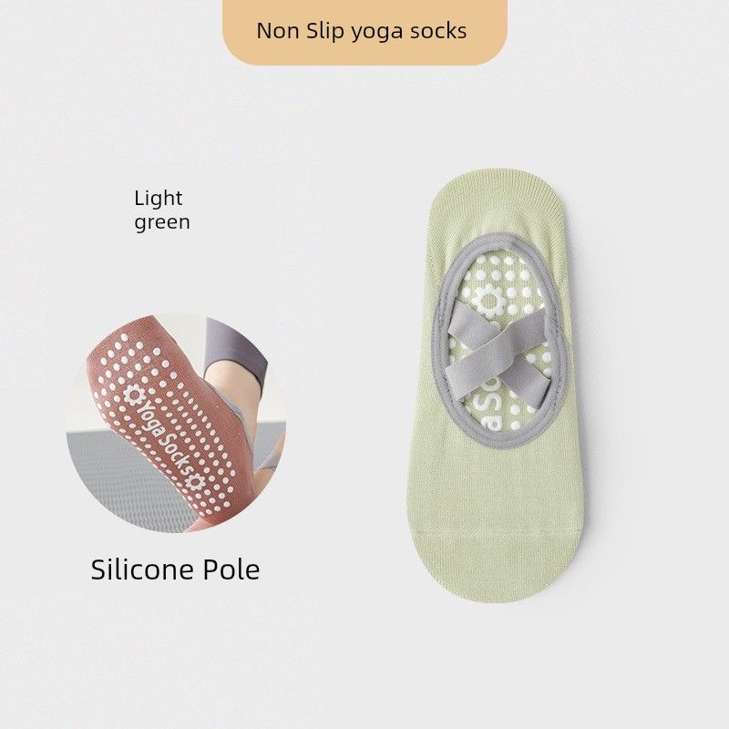 

Fitness Sports Professional Non-Slip Socks Dispensing Instep Cross Strap Women s Yoga Socks Dance Floor Socks Non-Slip Light green