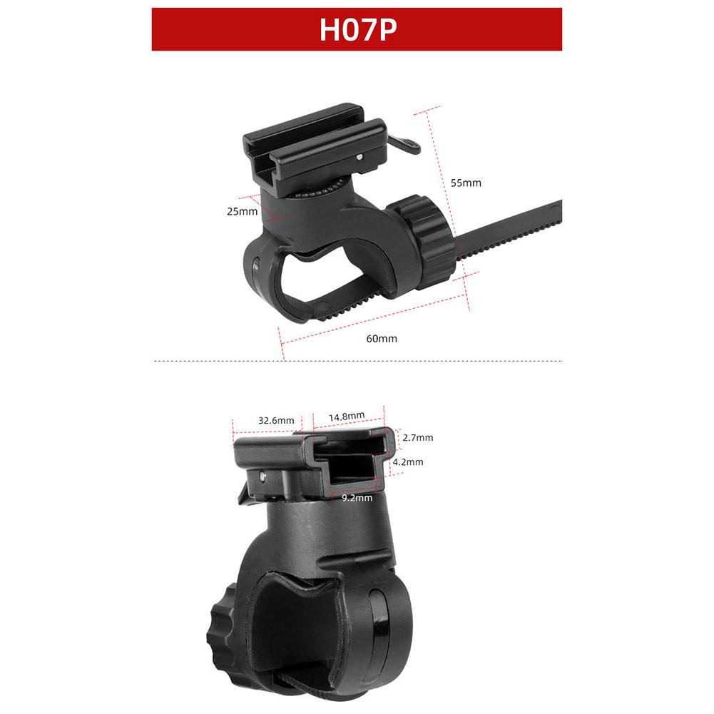 Für H07P Fahrradscheinwerferhalter 360° drehbar LED Fahrradlicht Basis Schnellmontage & -lösung Lampen-Schnallbasis-Adapter für Gaciron