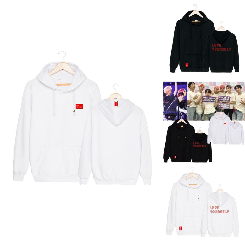 Felpa con cappuccio Kpop Bts World Tour Love Yourself Cappellino Felpa con i membri iconici Jimin Suga Jin V Per i fan