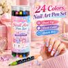 Vivid Color Nail Marker Dual Tip Nail Drawing Pen Set Portable Nail Art Pen  Salon Manicure