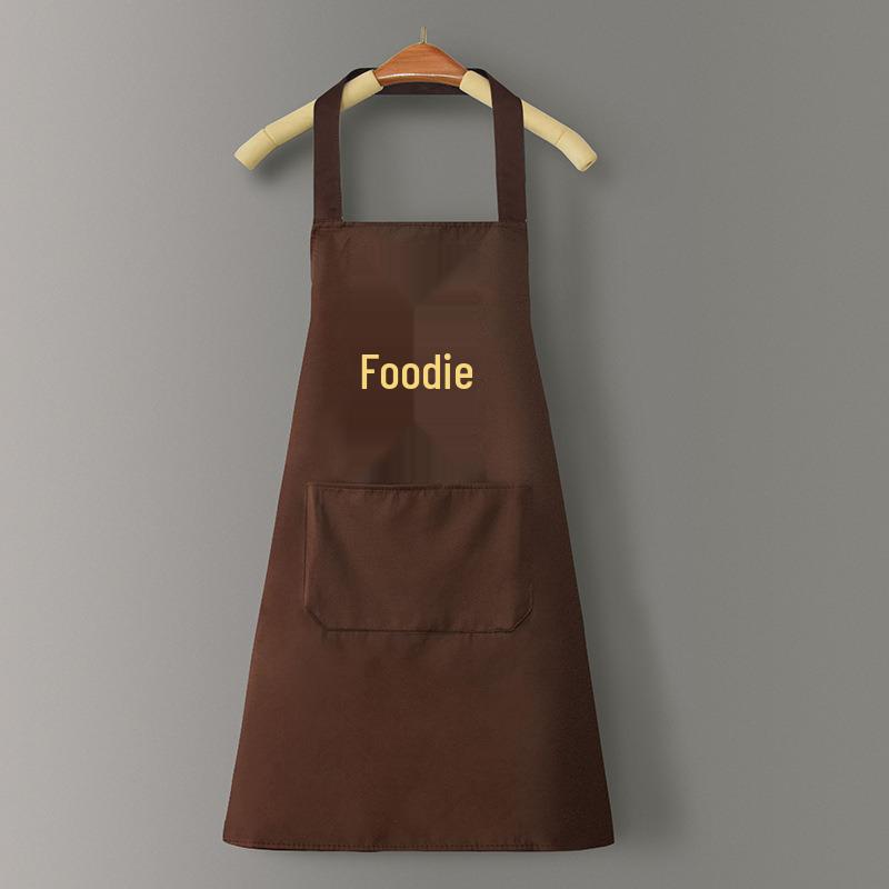 Wodoodporny fartuch dla par w stylu nordyckim i koreańskim z funkcją wycierania rąk, czarno-biały