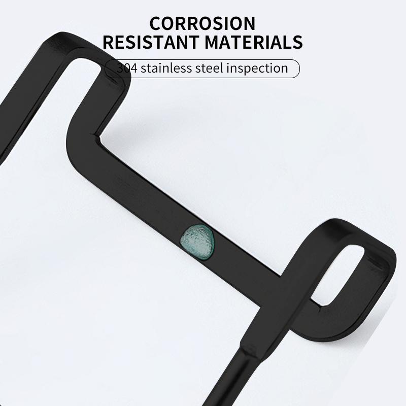 Nerezový dvojitý S háček Bez vrtání Nástěnný Závěsný Koupelna Kuchyň Dveře S háček Stojan na ručníky