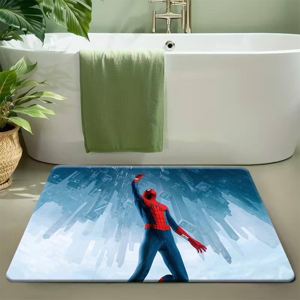 

Authorized 1pc Cartoon Printed Rug, Deadpool Red And Black Battle Suit Holding Gun Casual Pose Design Easy to Clean, Suitable 60x90cm